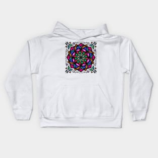 Stained Glass Flower Kids Hoodie